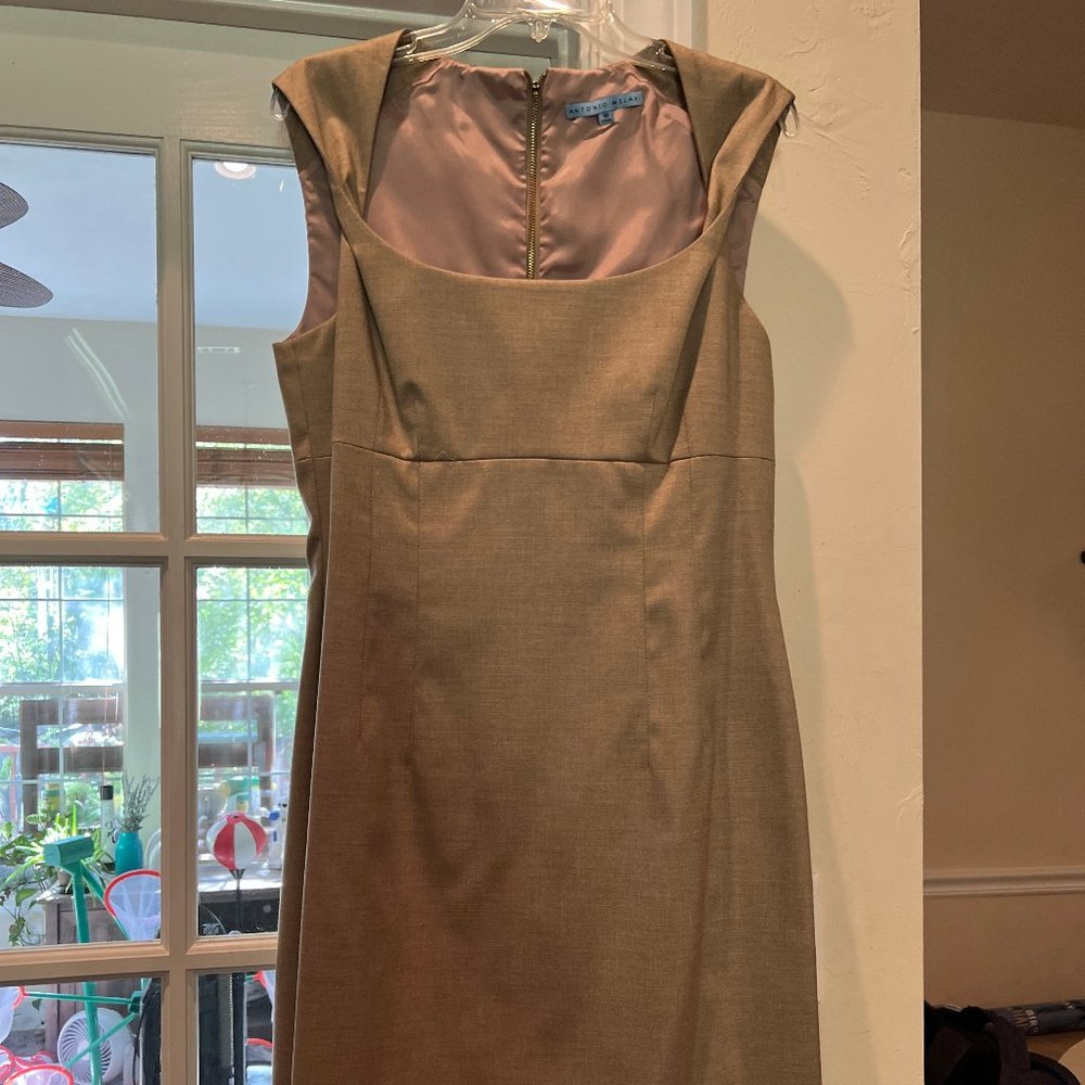 Antonio Melani Khaki Cap Sleeve Sheath - worn once